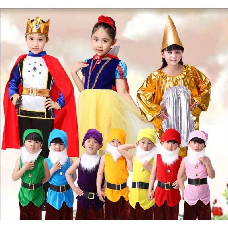

Seven Dwarfs Costume for Children Christmas Costumes for Kids Halloween Carnival Cosplay Clothing Christmas Performance Costumes