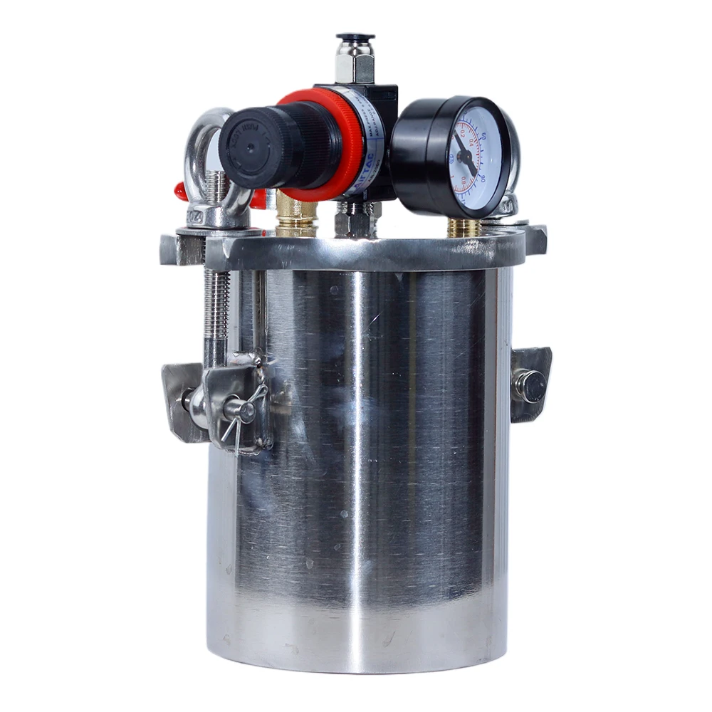 Dispenser Pressure Tank 304 Stainless Steel Pressure Barrel Dispensing Valve Fluid Dispensing Storage Bucket 1L