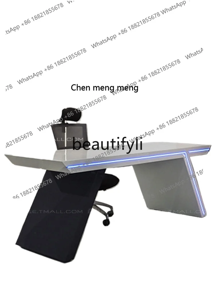 Company desk single sense of technology design sense boss desk straight row customizationH