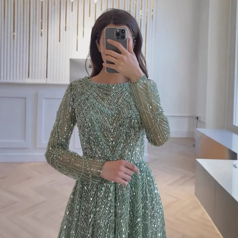 strapless open back dress Cicinia Olive Green Mother of The Bride Dress Chiffon Lace Beaded A-Line Half Sleeves High Low Hemline main image 0