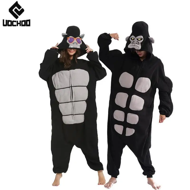 

Carnival Orangutan Jumpsuit Funny Animal Cosplay Costume Stage Performance Outfit Couple Pajamas Warm Bodysuit Adult Clothing