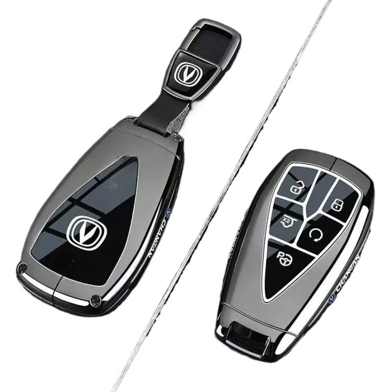 Protective Zinc Alloy Key Cover Case for Changan X5 Plus/Landuo F70/UNI-K/UNI-T/CS55 Plus - Key Fob Shell Keybag Keychain