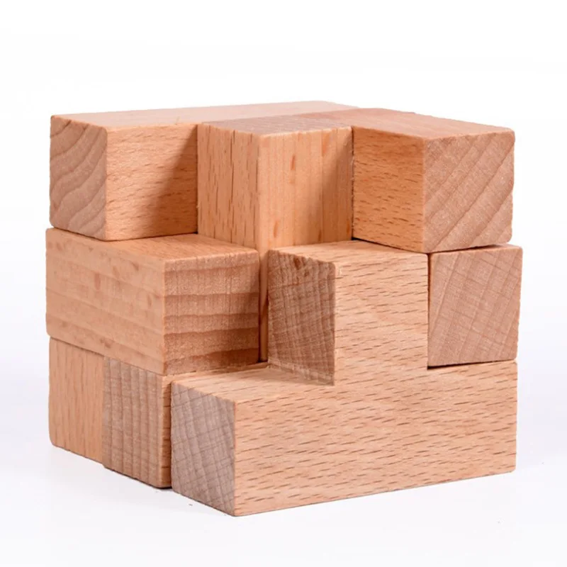 Scrivania Novalty legno Soma Cube Puzzle Mind Box rompicapo gioco per adulti bambini