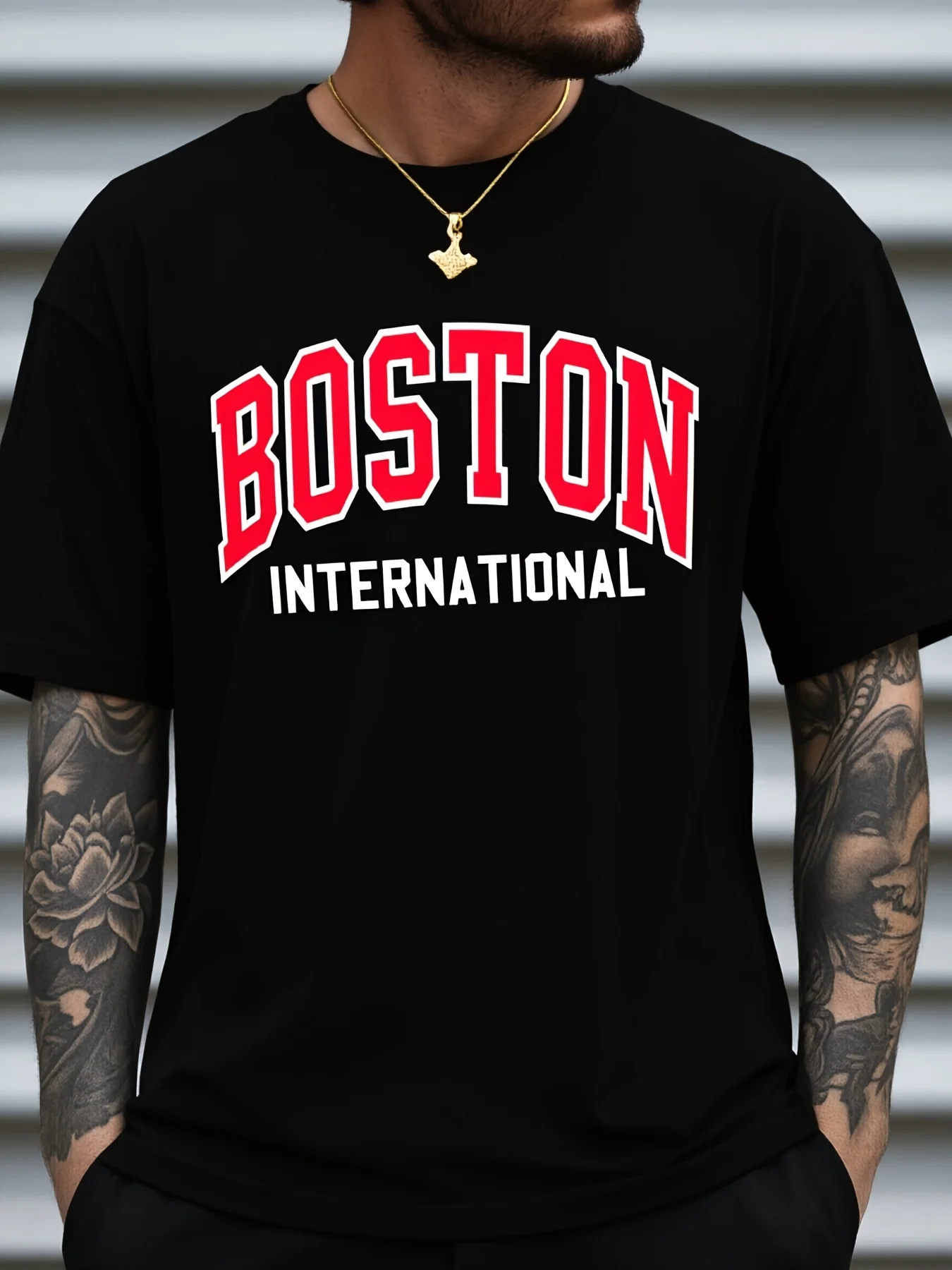 Men'S Oversized T-Shirts with 'BOSTON' Print, Perfect for Summer Casual Short Sleeve Tees, Great Gifts for Him, 6, Breathable Sweat-Wicking And Soft, Suitable for Daily Commutes, Lounging at Home, And Casual Wear