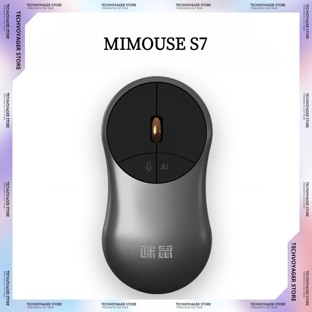 

MIMouse S7 AI Intelligent Voice Mouse Sound-controlled Metal Ultrathin Wireless Bluetooth Customize Mice PC Office Accessories