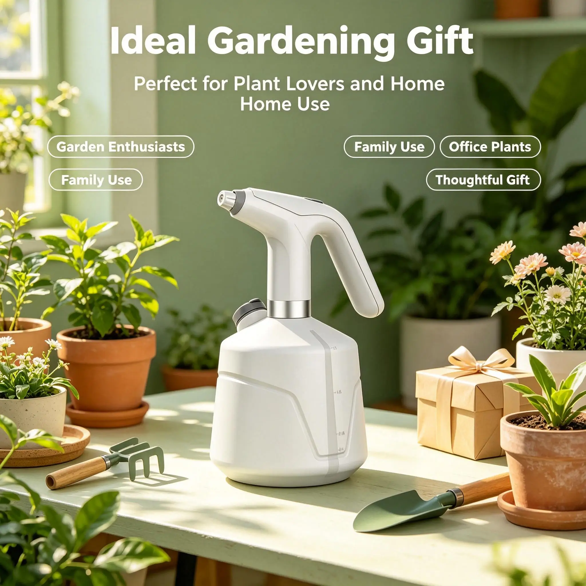 Automatic Electric Sprayer Battery Powered Plant Mister Garden Watering Can with Adjustable Nozzle