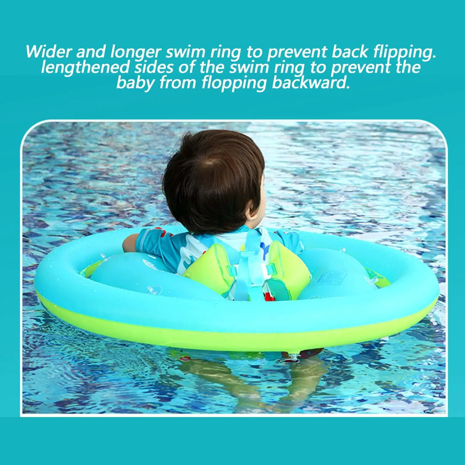 Baby Swimming Float Baby Pool Float With Canopy Inflatable Swim Ring Sun Protection Water Toys For Toddler Kids Outdoor Games