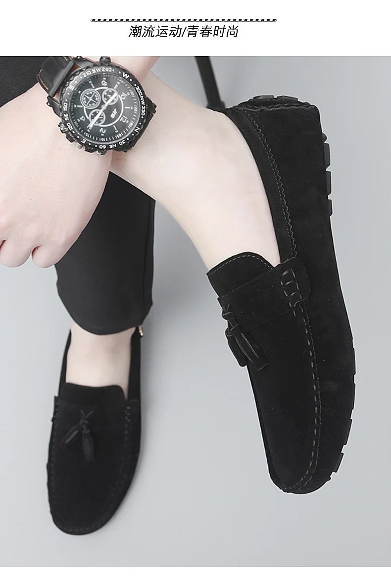 2025 Neue Herren-Quasten-Loafer mit weichen Sohlen, vielseitige Freizeitschuhe im koreanischen Stil, trendige Slip-On-Fahrerschuhe im britischen Stil – Detail 13