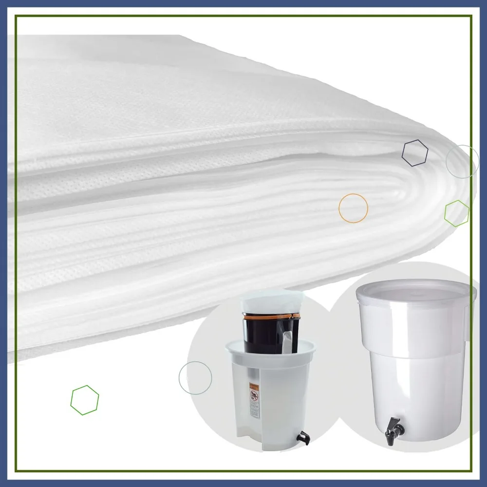 

50-Pack Commercial Cold Brew Coffee Filters, 20x20 Inches for 5-Gallon Systems