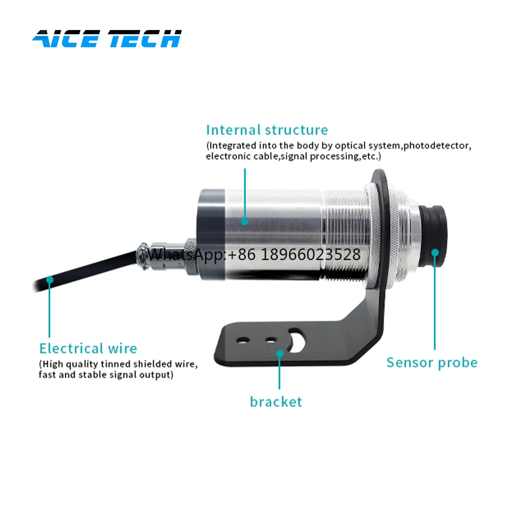 2 wire 4-20mA DC24V short wave non contact infrared temperature sensor