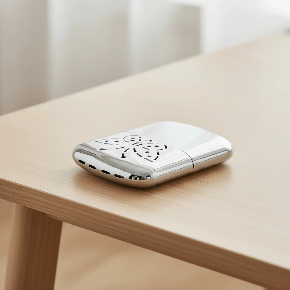 

Многоразовая карманная грелка для рук из цинкового сплава, ультралегкая, с постоянной температурой, винтажный дизайн, для кемпинга