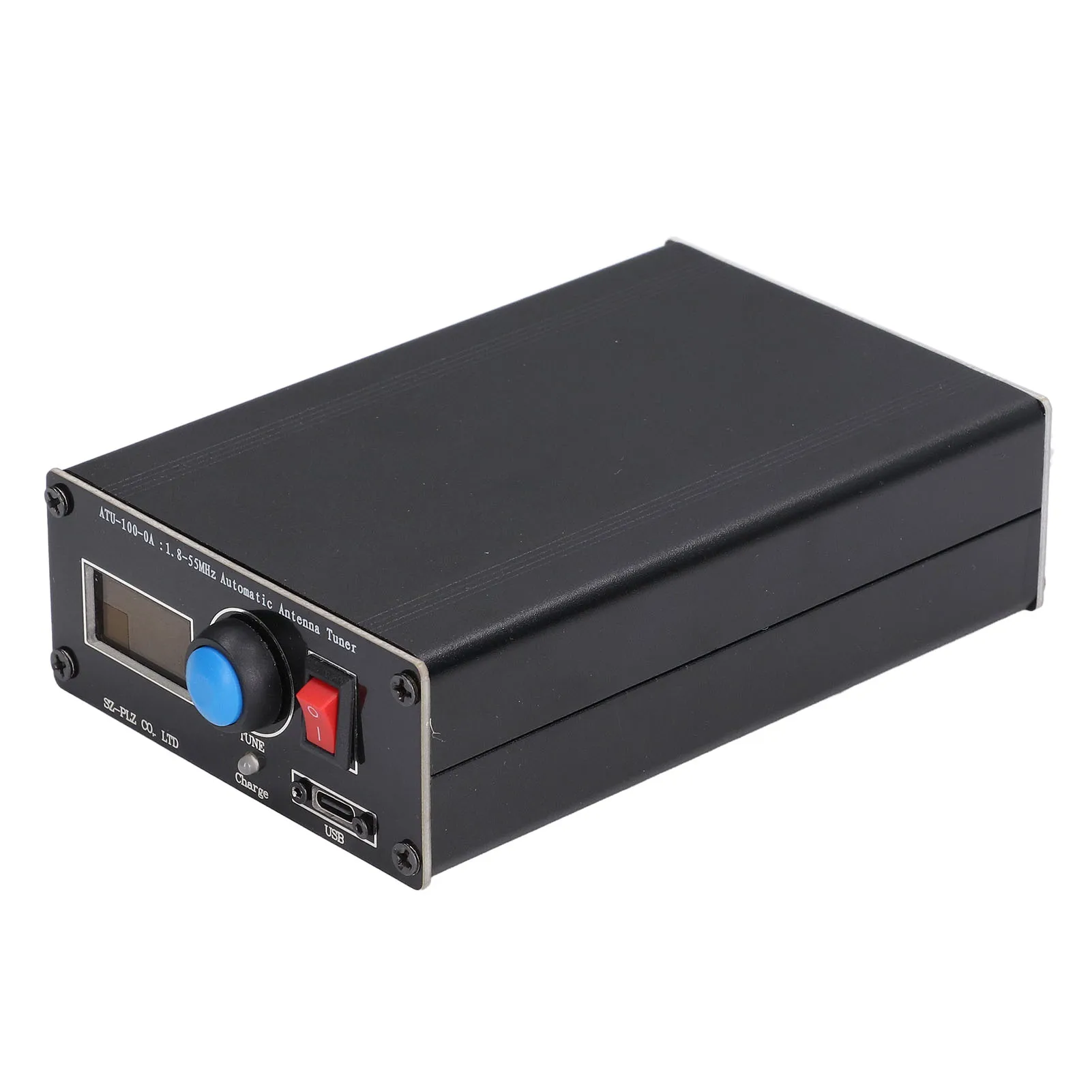 ATU‐100 موالف هوائي تلقائي 1.8-55 ميجا هرتز موالف هوائي صغير USB شحن موالف هوائي الراديو شاشة عرض 0.96 بوصة