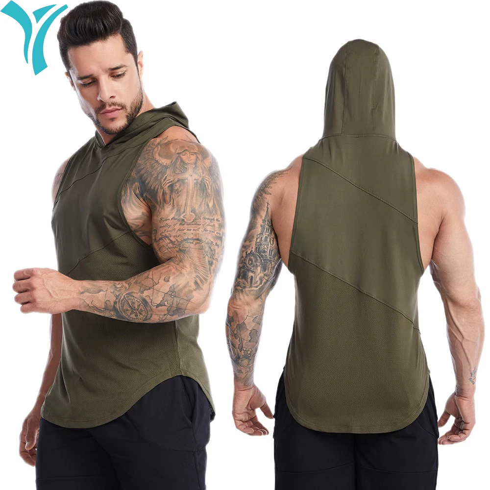 

Men's Summer Hooded Fitness Quick Dry Vest,Oversized Sports Vest for Sweating, Running, Wearing Basketball Vest Externally