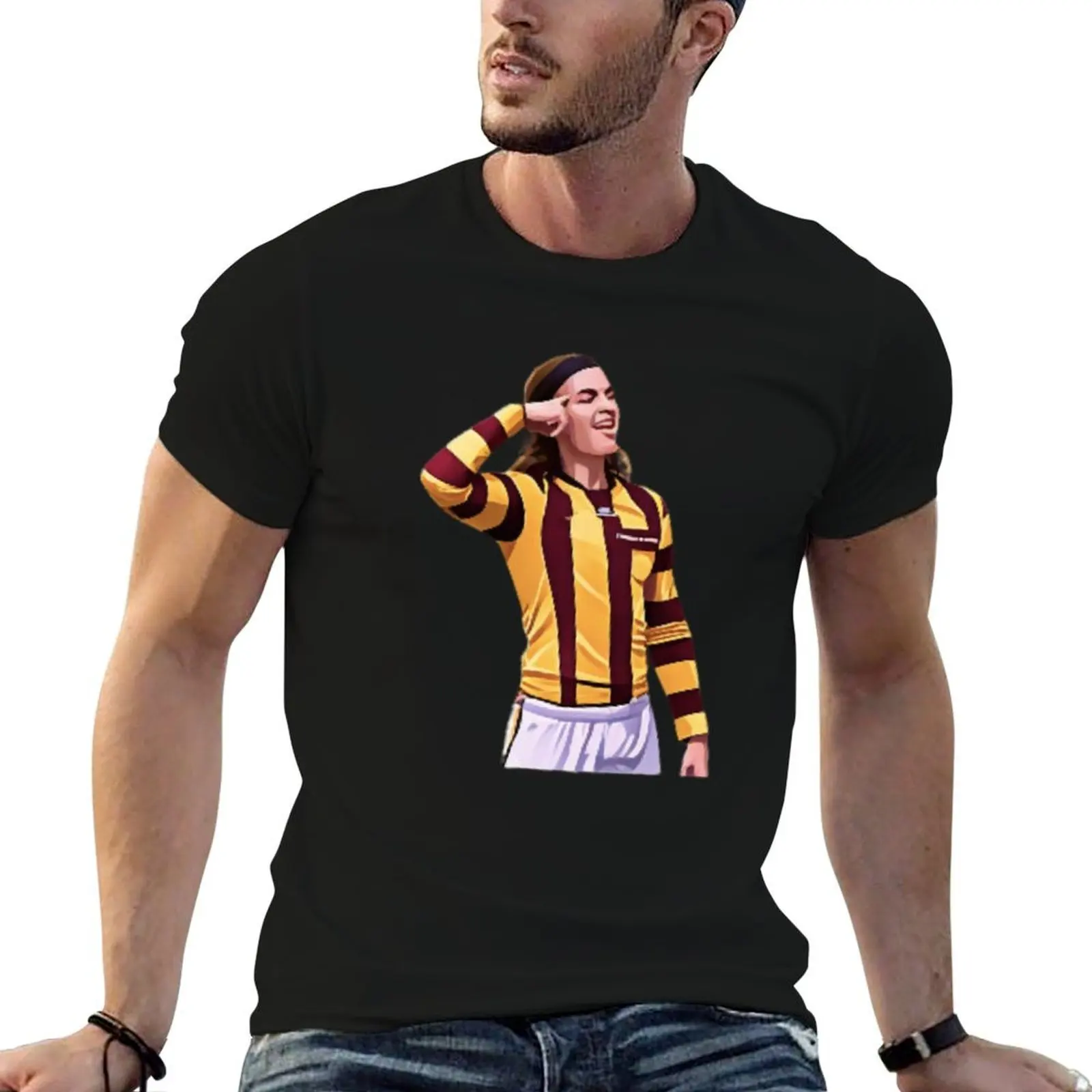 

Jack Ginnivan Goal Celebration T-Shirt printed t shirts for man t shirt man cotton cotton t shirts high quality T-shirt