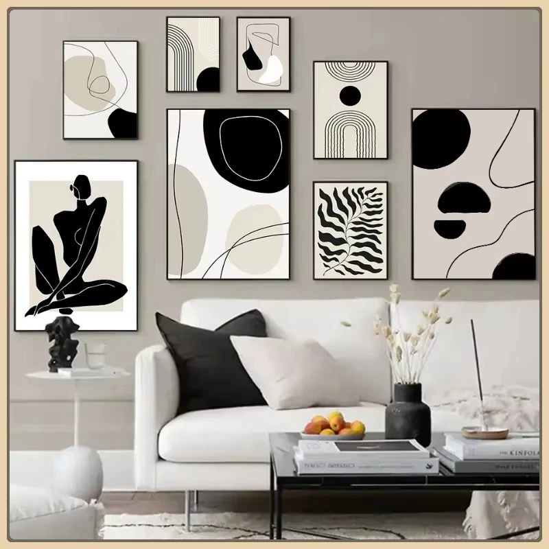 

Геометрический лист Радуга Абстрактная картина маслом в стиле бохо Богемия Линия Плакат Скандинавская комната Настенная эстетика Художественная живопись для домашнего декора