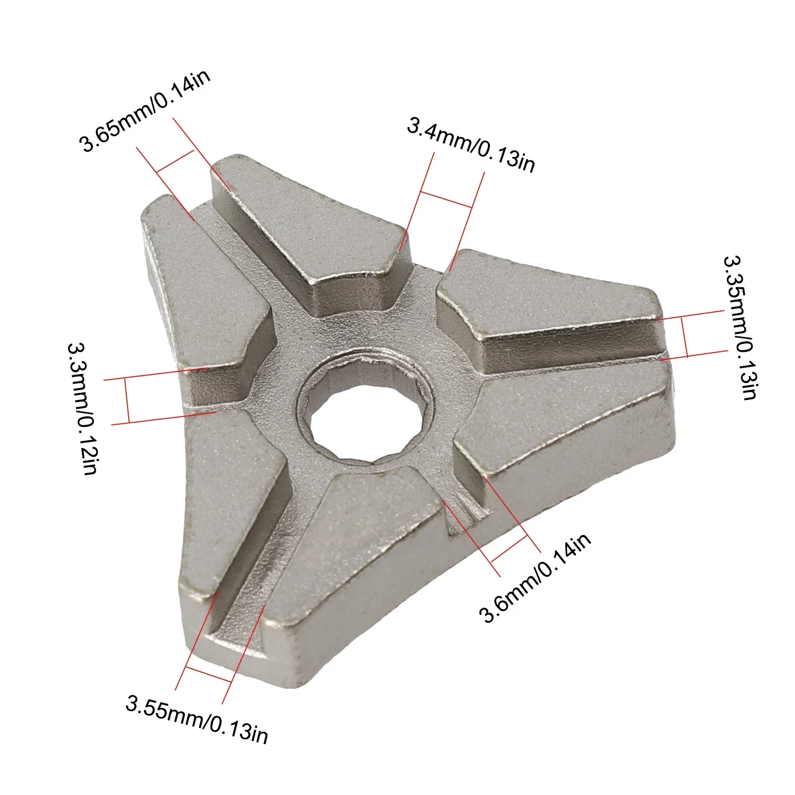 Bicycle Spoke Wrench Outdoor 3.2/3.3/3.5mm Silver Tightening Correction Tool 44.3x44.3x8.7mm Portable Brand New