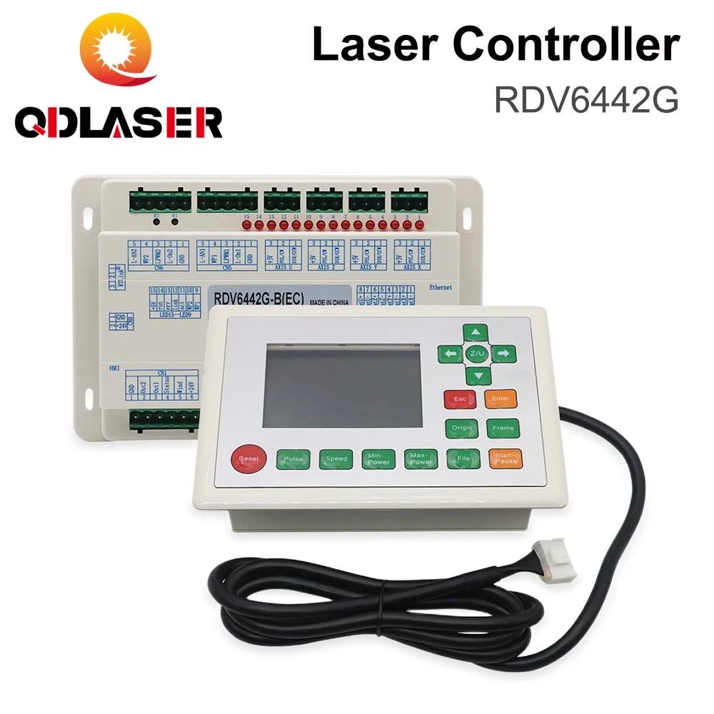 QDLASER Ruida RDV6442G+CCD Camera Co2 laser controller system for Co2 Laser Cutting and Engraving Machine