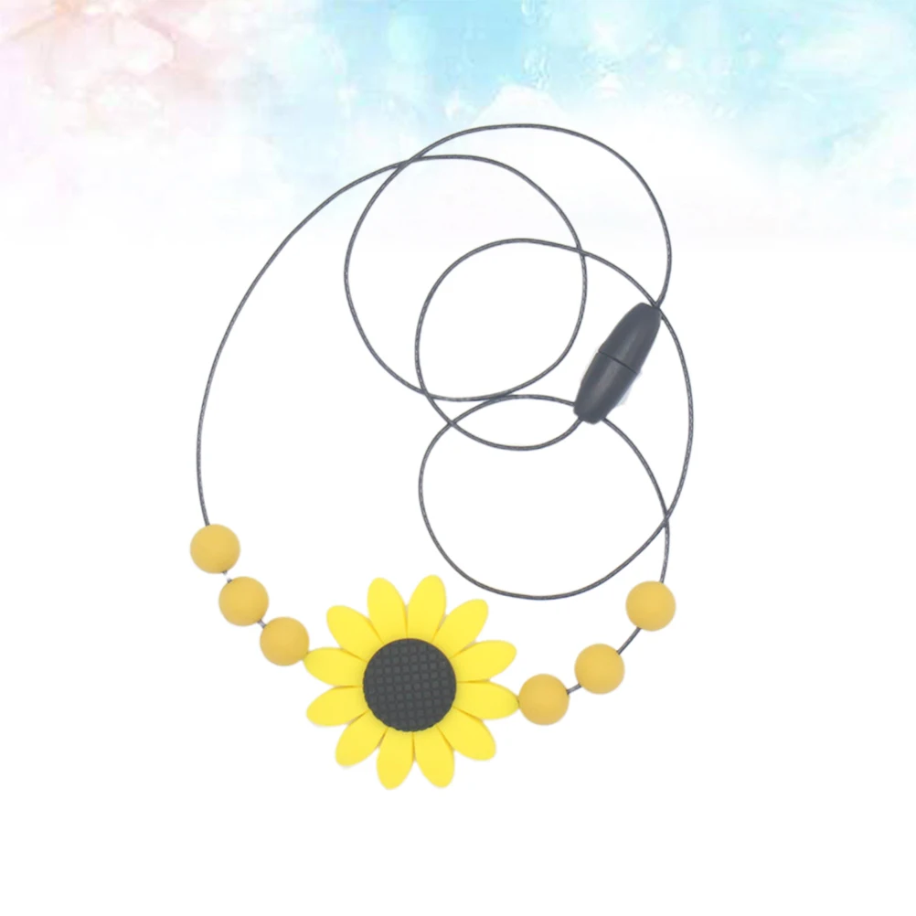 

Baby Teething Necklace Food Grade Beads Toy Safety Tool Silicone Teether Nurse Gift Necklaces