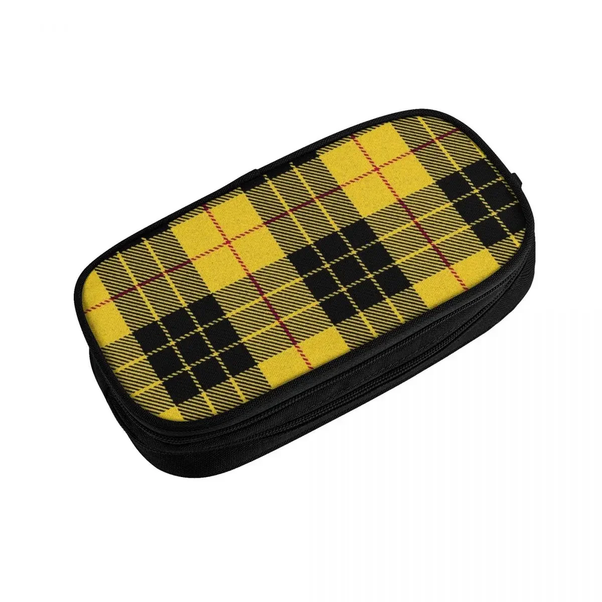 Niestandardowy Clan MacLeod Tartan Plaid Kawaii piórnik chłopcy dziewczęta o dużej pojemności geometryczny materiał w kratkę piórnik studenci artykuły papiernicze