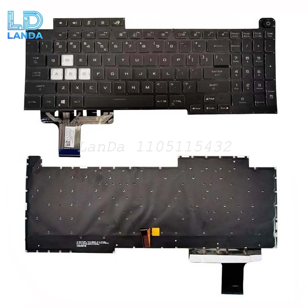 

Клавиатура ноутбука для ASUS ROG 5R 6R Plus G713Q G733 Black US RGB Backlight 2022