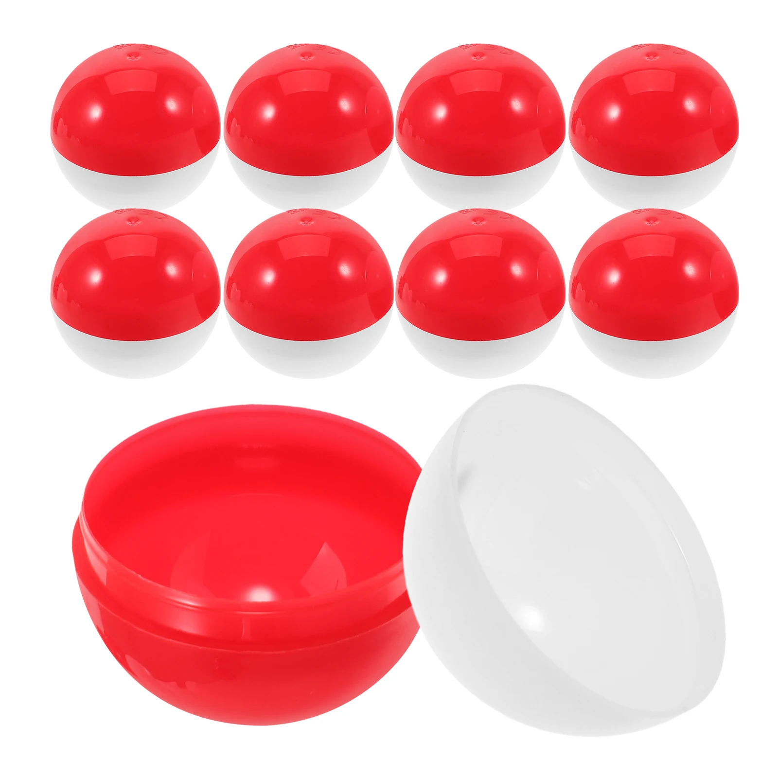 

50pcs Twistable Capsule Balls Clear Plastic Fillable Easter Eggs For Party Favors Candy Storage Display Multi-Function Empty