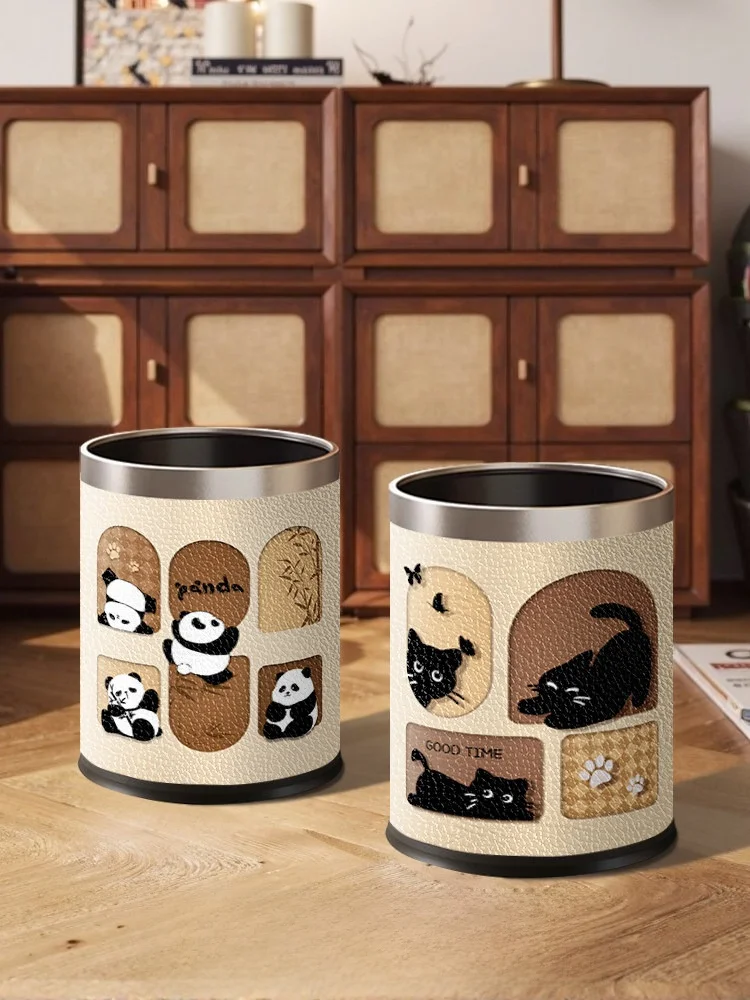 poubelle-de-salle-de-bain-retro-en-cuir-grande-capacite-au-design-cartoon-avec-corps-metallique-rond