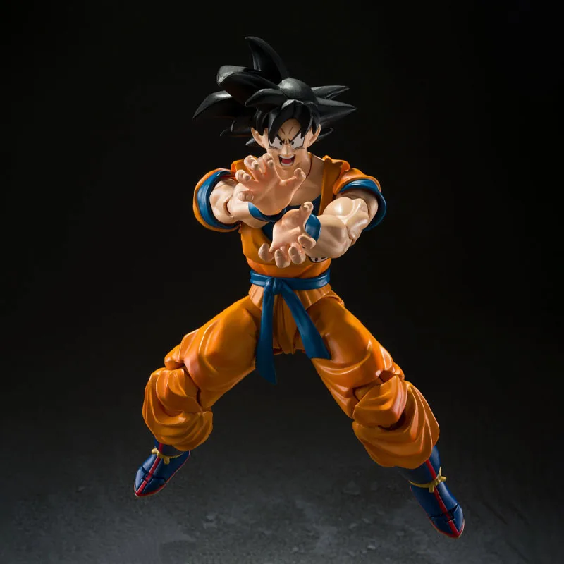Bandai Original Genuine Figure Dragon Ball Super Model Kit SHF Son Goku Super Hero Collection Action Figure Model Toys Gifts