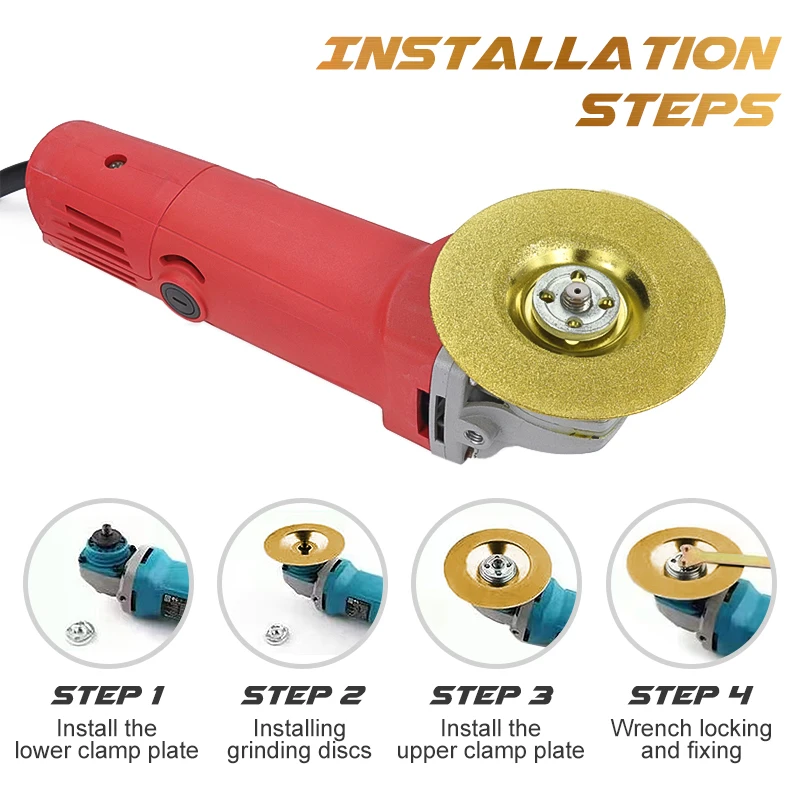 XCAN 1 Stück Diamant-Schleifscheibe, 100 mm, Körnung 240, Schleifen, Polierscheibe für Winkelschleifer, Kreissägeblatt, Schleifwerkzeuge