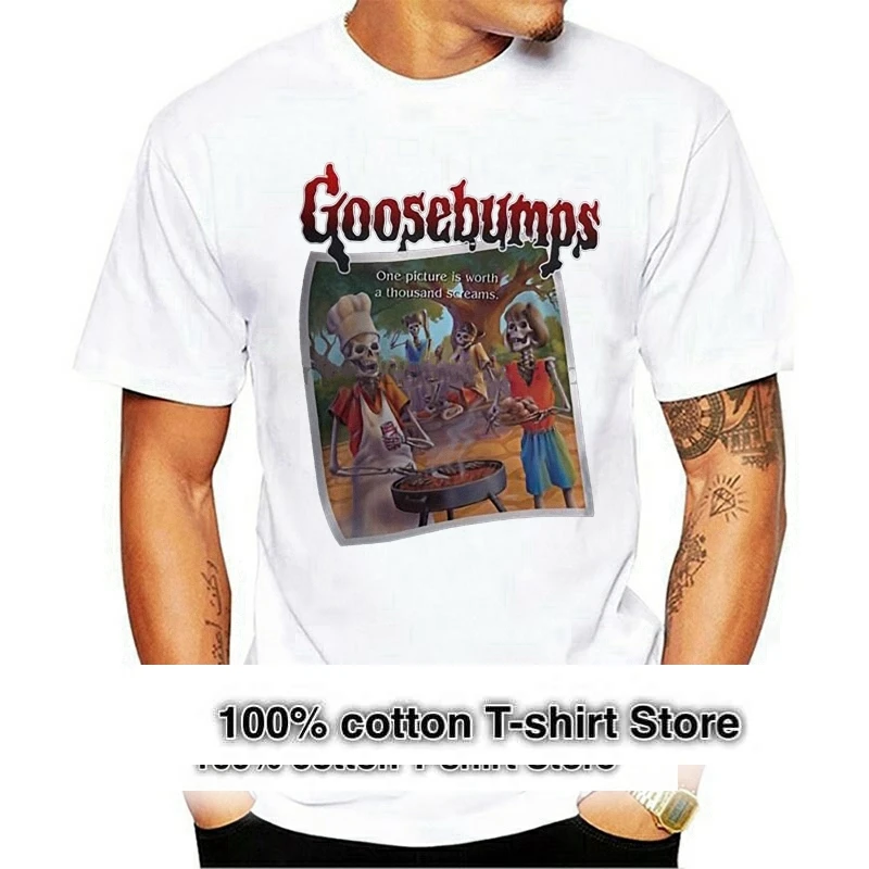 Goosebumps Rl Stine Say Cheese And Die Youth Men Black T Shirt Size S 3XL