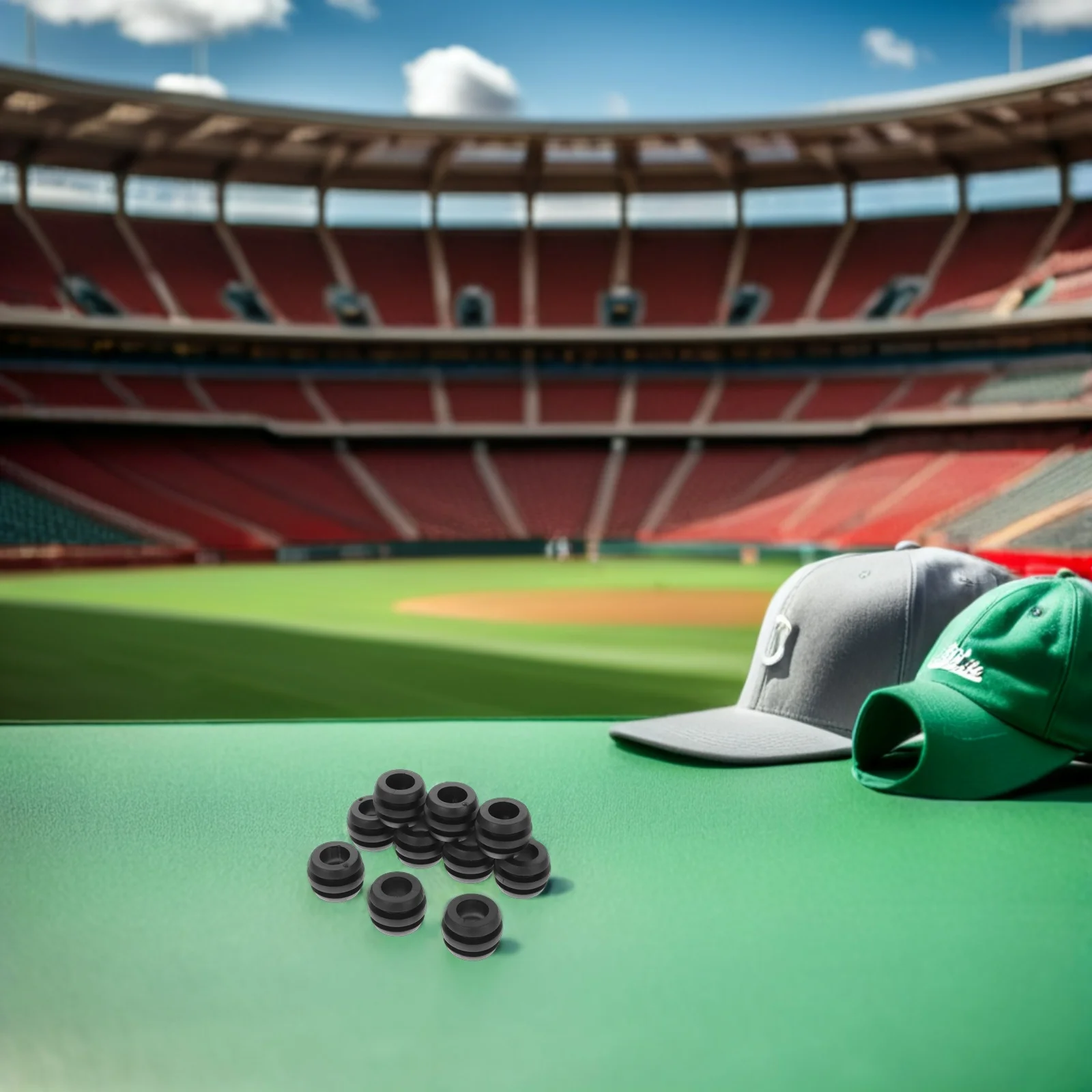 

12Pcs Rubber Foosball Bumpers Replacement Black 3.00x3.00x2.50cm Anti-Slip Football Table Parts Accessories Foosball Components