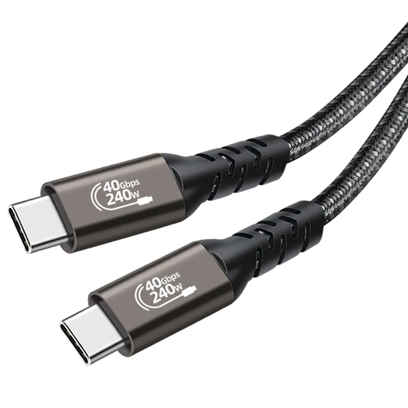 USB4 Cable 40Gbps 240W For Macbook Pro Thunderbolt 4/3 Type C Fast Charging Cable USB C to C Data Transfer M.2 SSD Cable 8K view 3