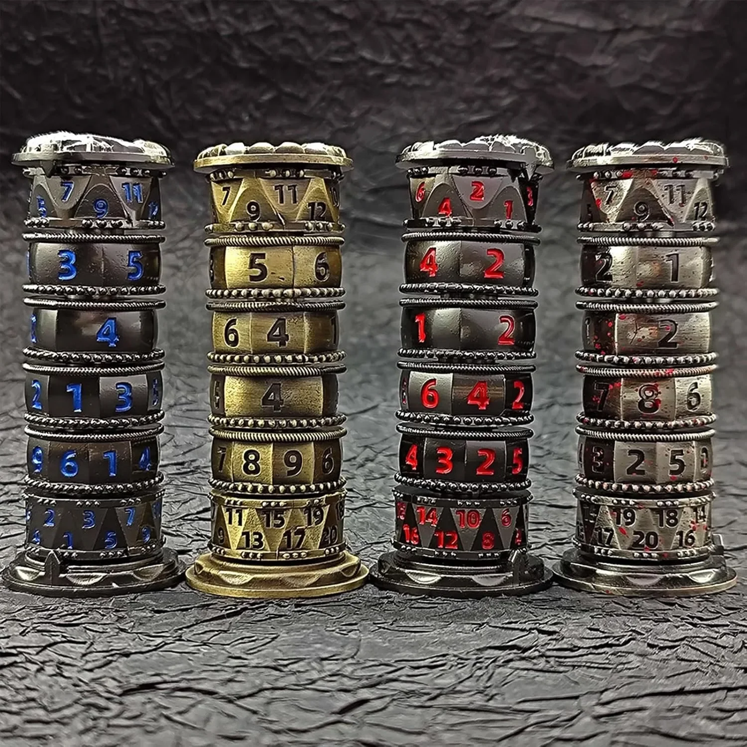 Dragonstone Keep Roulette Dice Spinner for DND Dice Set, 7-in-1 Dragon Metallic D&D Dice Set, RPG Role Playing Table Game Gift