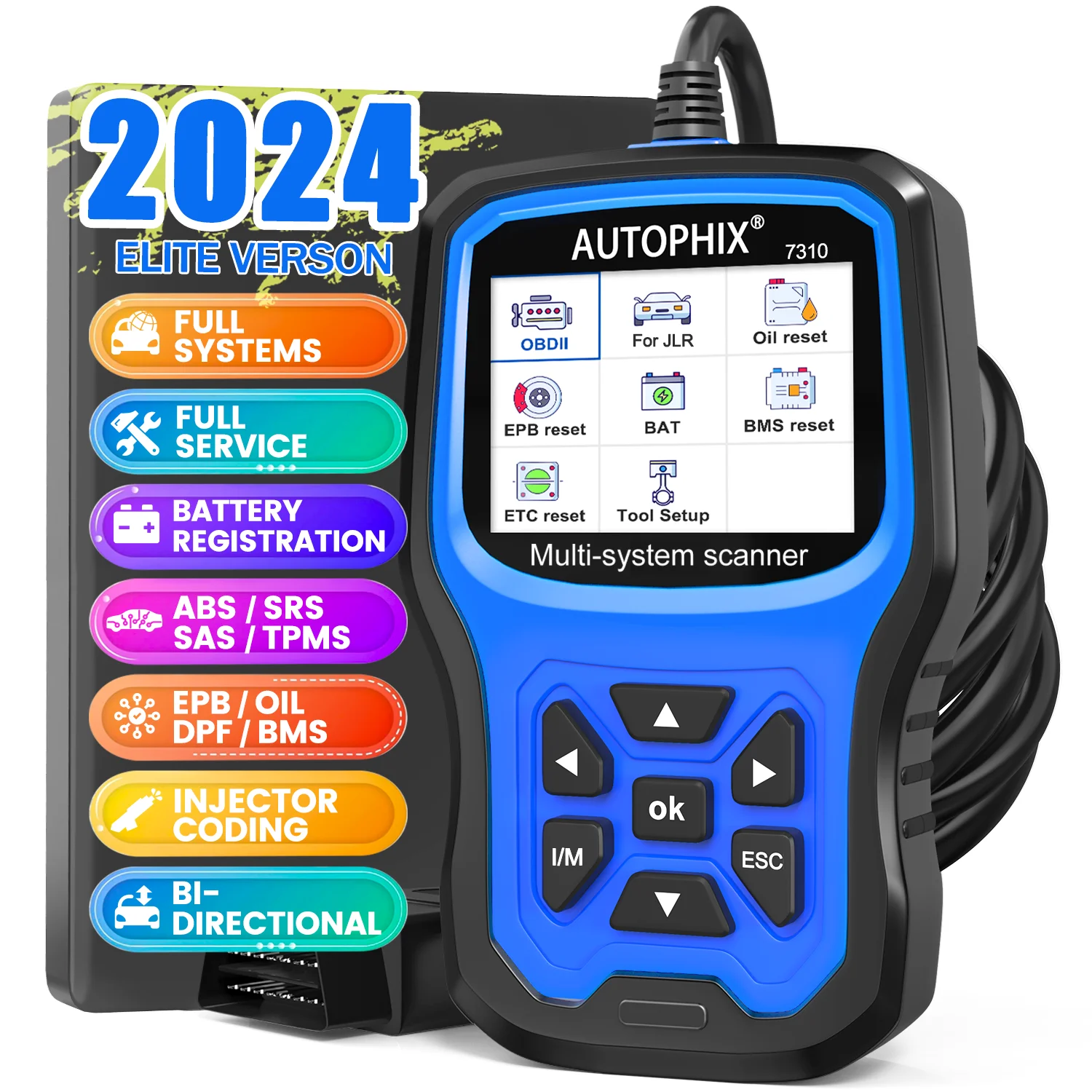 Autophix 7310 OBD2 Scanner for For Land Rover For Jaguar All System Auto Scan ABS SAS D.PF Oil Reset Car Diagnostic Tool