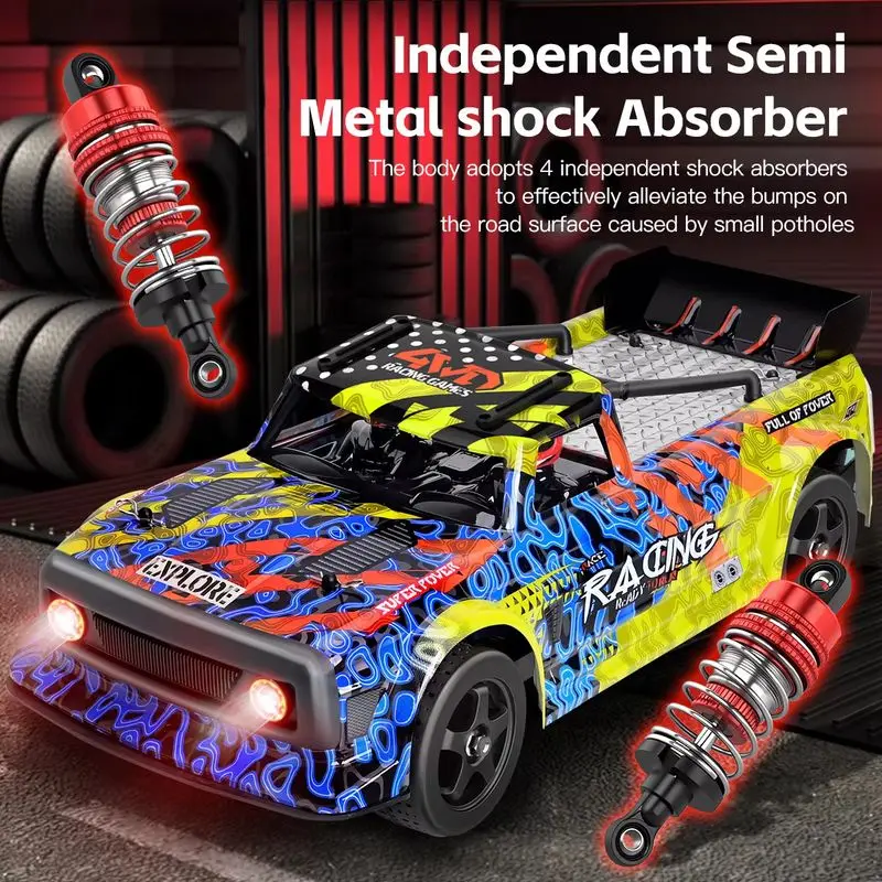 Nowy model samochodu RC 2025 124020 1/12 Elektryczny samochód sportowy z napędem na cztery koła, wersja bezszczotkowa, 60 km/h, zdalnie sterowany, zabawka dla dzieci
