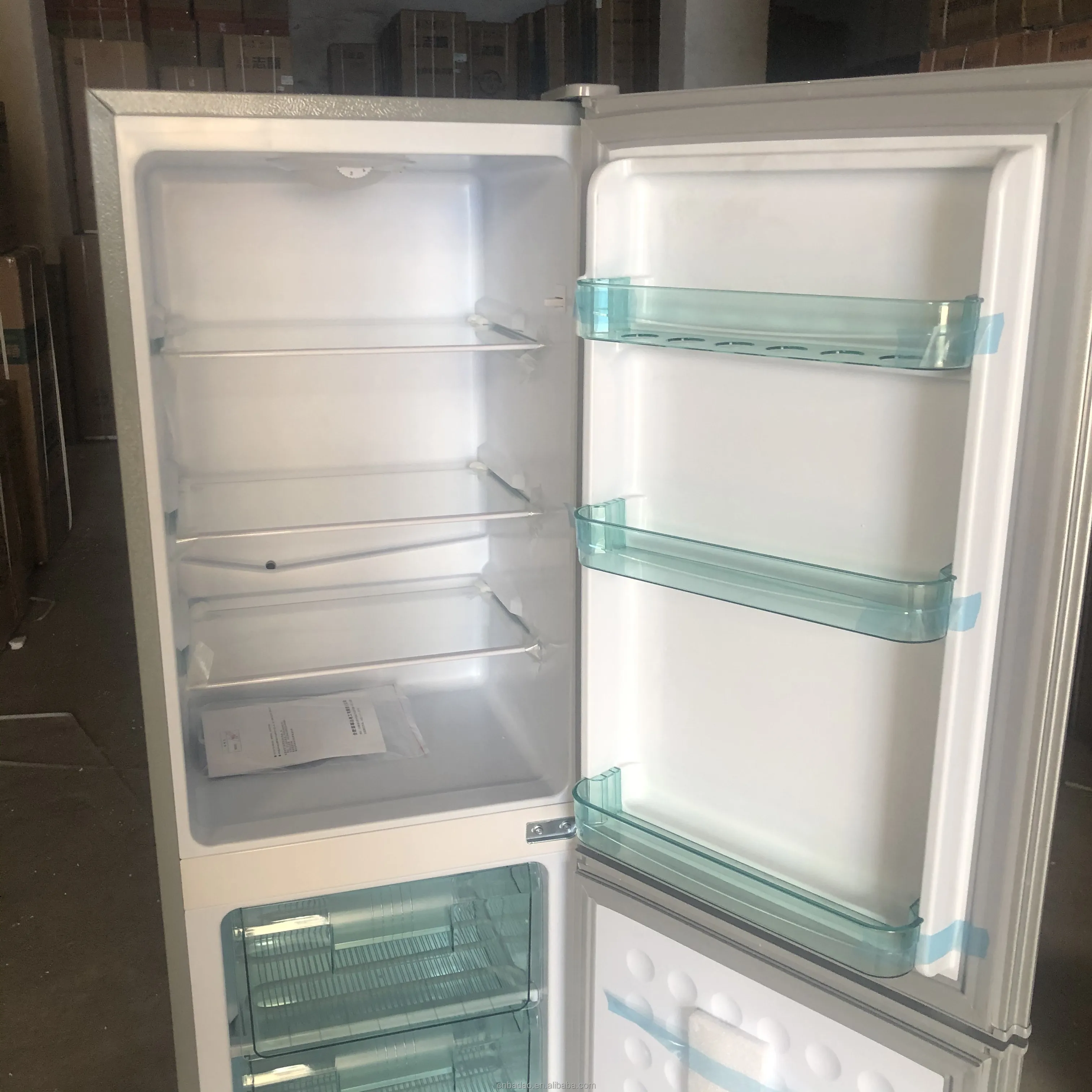 Mini refrigerador de barra con ahorro de energía de 135L, refrigeradores de doble puerta, congelador vertical para uso doméstico en hotel, BCD-135A202