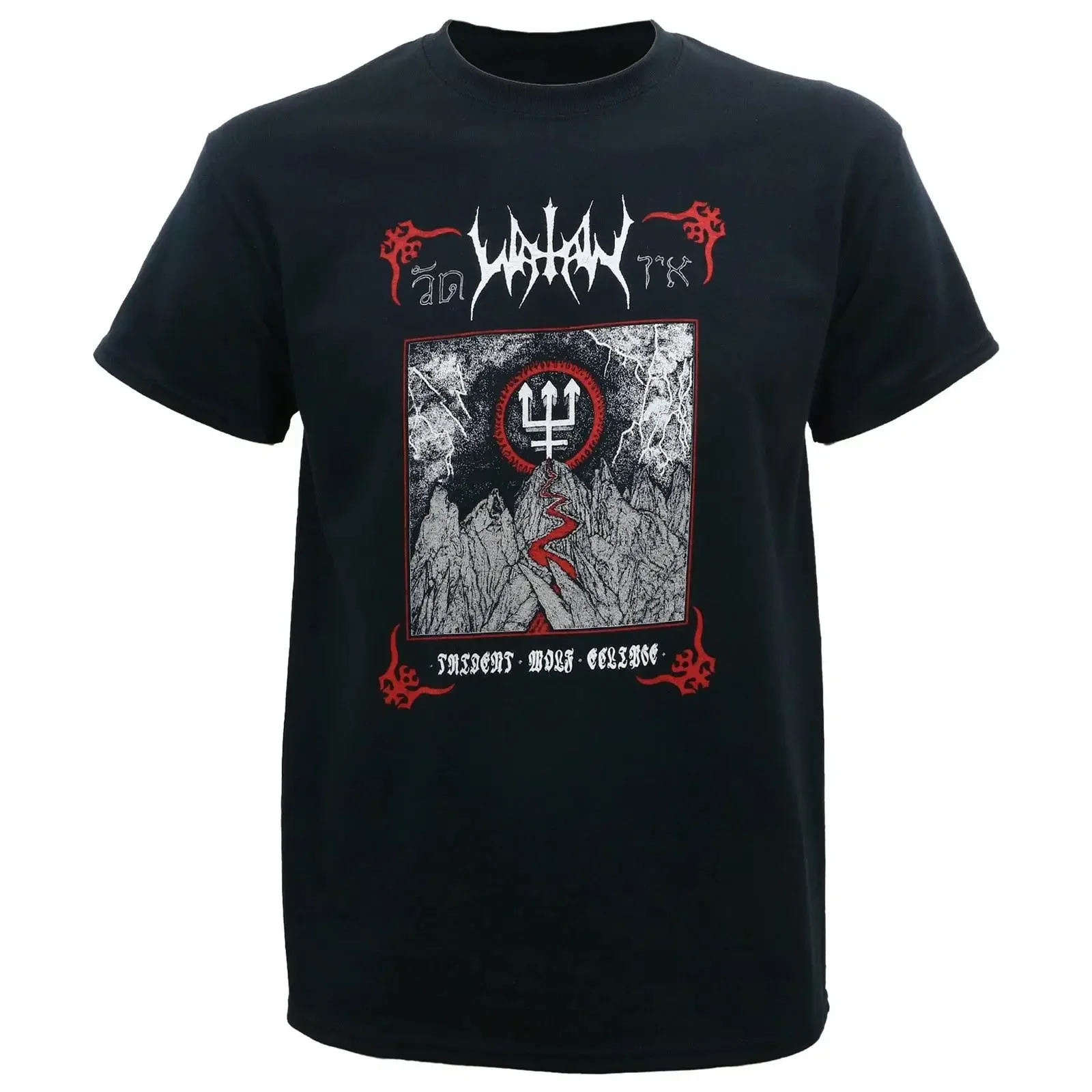 Authentic WATAIN Trident Wolf Eclipse T Shirt S M L XL 2XL NEW vintage Washed Soft Breathable graphic Slightly Comfortable