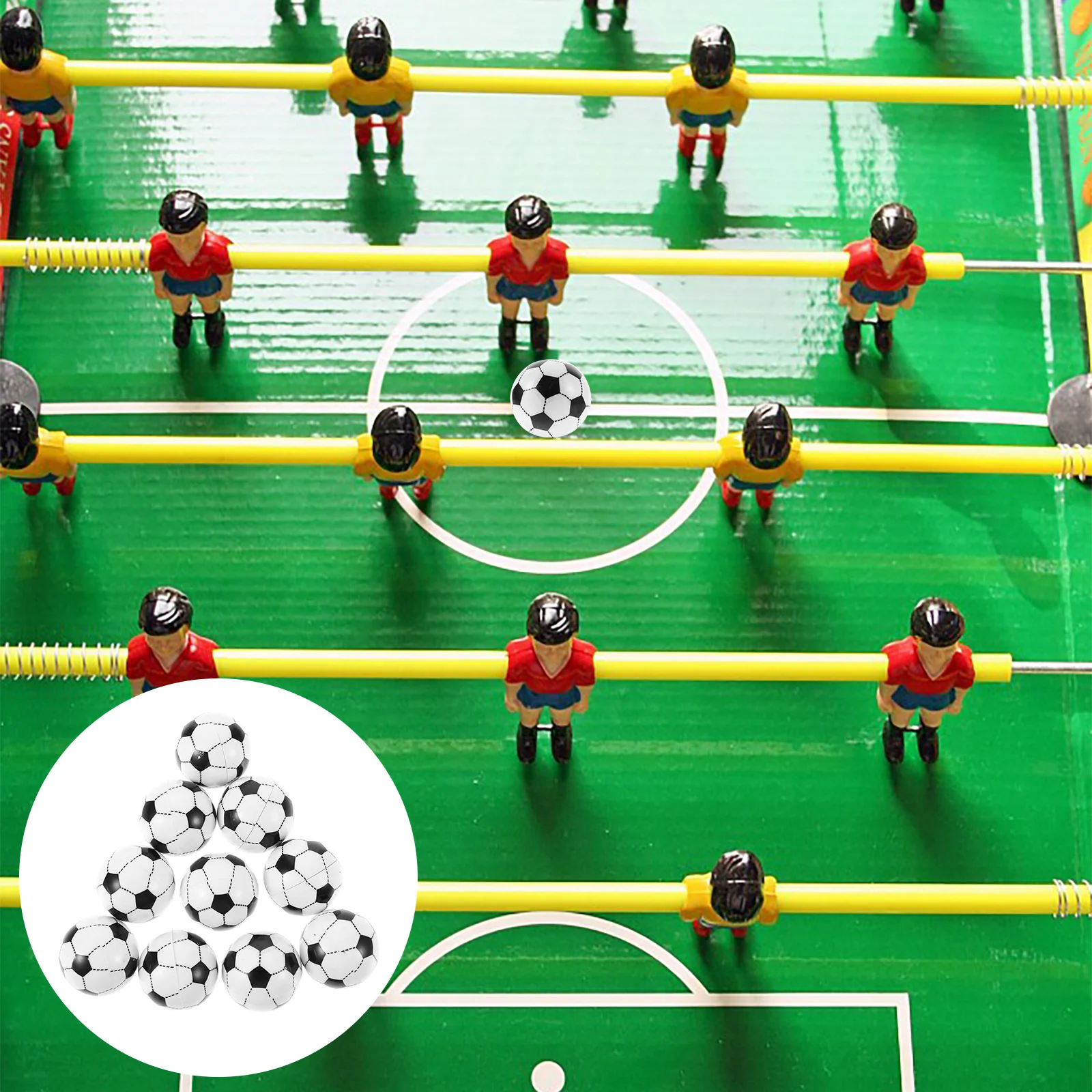 

10 Pcs Injection Molded Small Football Table Footballs Replaceable Game Supplies Plastic Accessories Battle