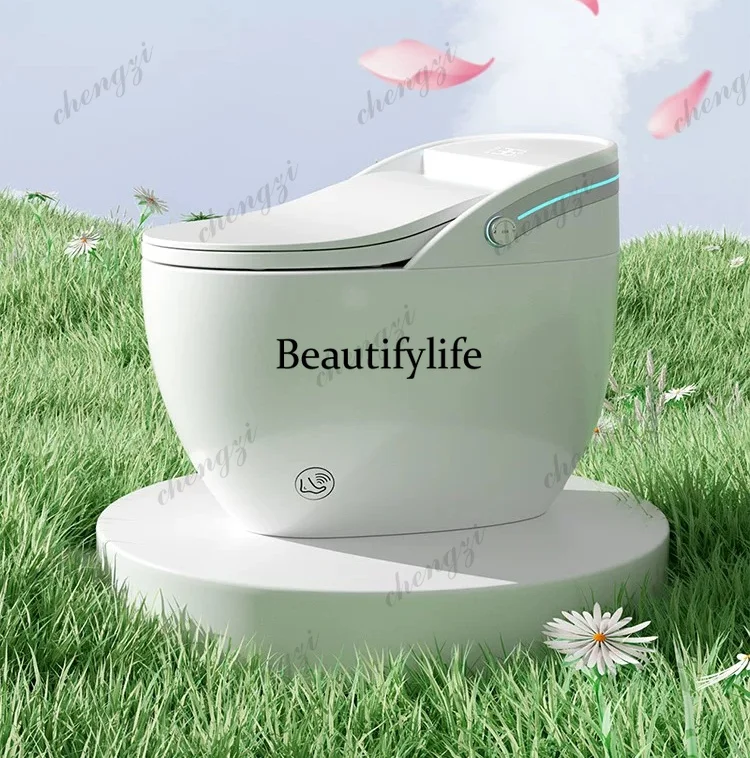 Color smart toilet without edge inner wall without lip edge straight edge without groove silent flush toilet