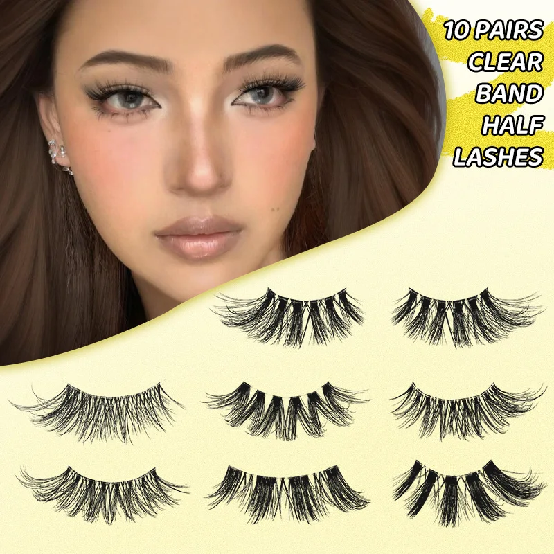 Comfortable Eyelash Extensions Strips Easy To Apply Lash Flexible Natural-Looking Fish Line Lashes For Natural Look Women Events