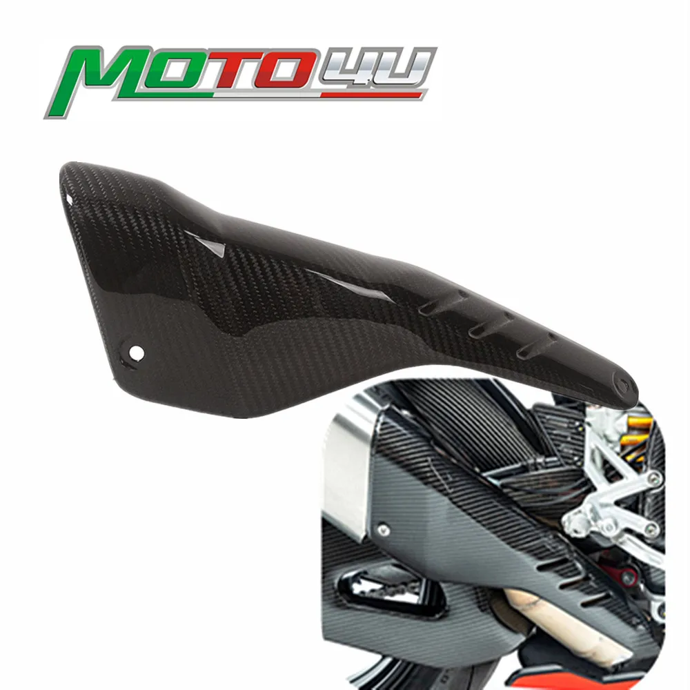 

For Aprilia RSV4 TUONO V4 2021 2022 100% Carbon Fiber Exhaust Pipe Cover Fairing Part Kit Motorcycle Modification