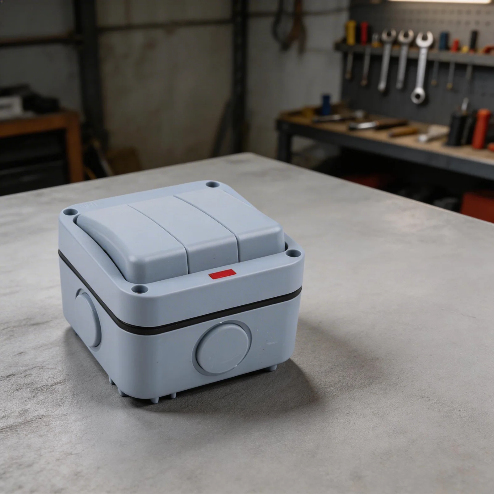 Weatherproof IP66 Outdoor Control Switch with Three Device Operation for Garden Terrace and Outdoor Electrical Installations
