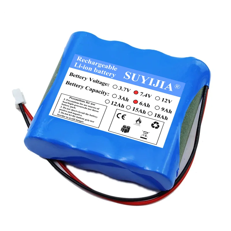 2S2P 7.4 فولت 6000 مللي أمبير 18650 بطارية ليثيوم حزمة 2S2P 6Ah الصيد مصباح ليد سمّاعات بلوتوث 8.4 فولت الطوارئ لتقوم بها بنفسك بطاريات مع PCB #3