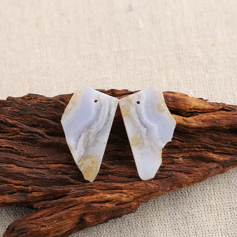 B&F Crazy Lace Agate Earring Beads for Jewelry Making, Handmade Natural stones beads, Stones for jewelry Making Supplies