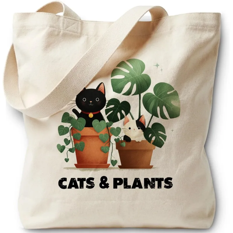 Stacked Cats Canvas Tote Bag 2026 Cute Kitten Funny Women Large Capacity Shopping Bag Reusable Pet Lover Gift Daily Handbag