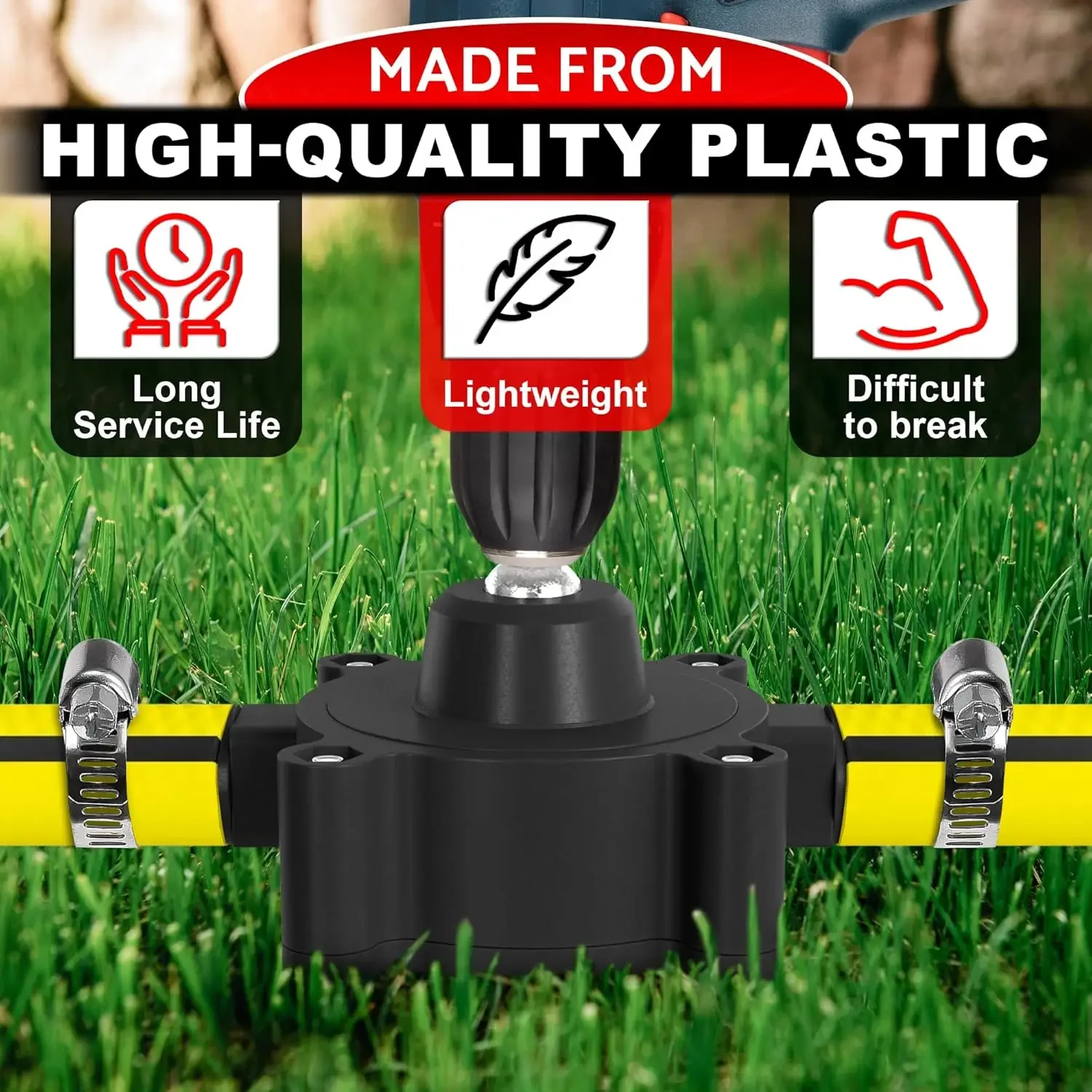 Portable Electric Drill Pump Self Priming Liquid Transfer Pumps Self Small Household Powered Water Pump Garden Outdoor Tool