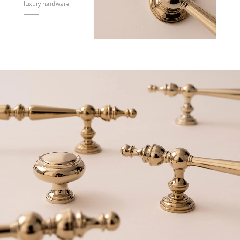 Bright gold PVD brass cabinet handle product image 4