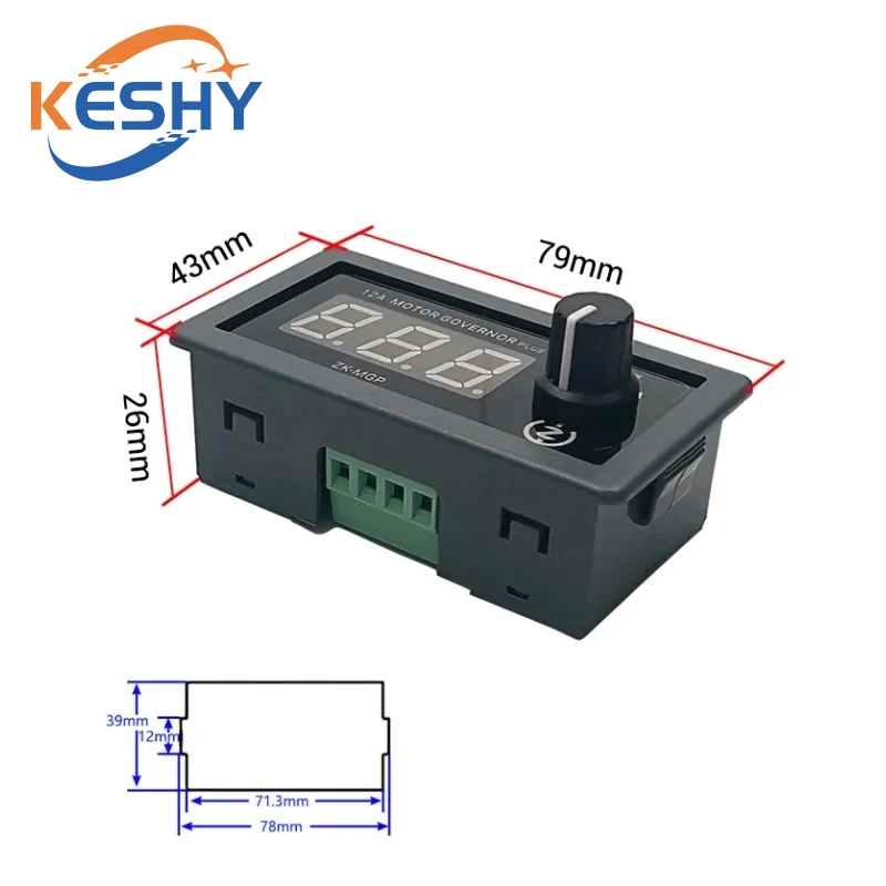 ZK-MGP Adjustable Speed PWM DC Motor Controller 5-30v 12A 360W 6V 12V 24V Slow Start Slow Stop Module