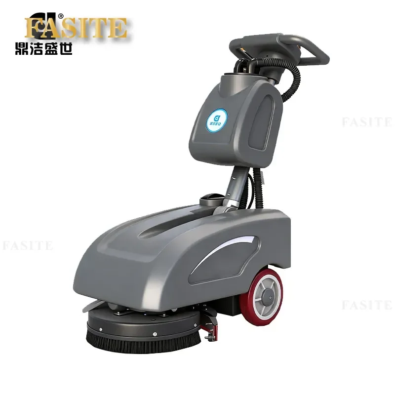 For Commercial Industrial Use Hand Push Floor Scrubber Electric Wireless Folding Cleaning Machine
