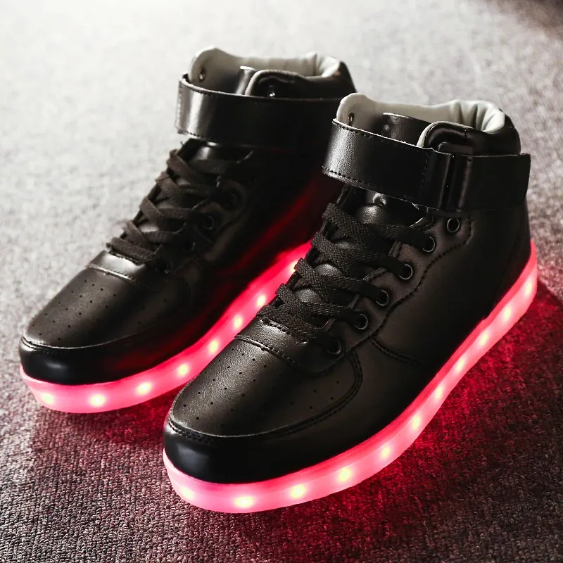 Men\'s Led Shoes USB Rechargeable Fashion Luminous Sneakers for Men Women Party Shoes Adult Wedding Shoes Glowing Shoes