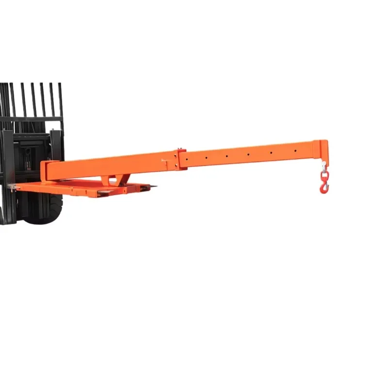 Telescopic Rotating Fork Hoist Auto Balancing Forklift Arm Heavy Duty Fork Sleeve Lifting Attachment Industrial Cargo Handling